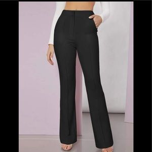 SHEIN Seam Front Tailored Pants | Black | XS | NIP